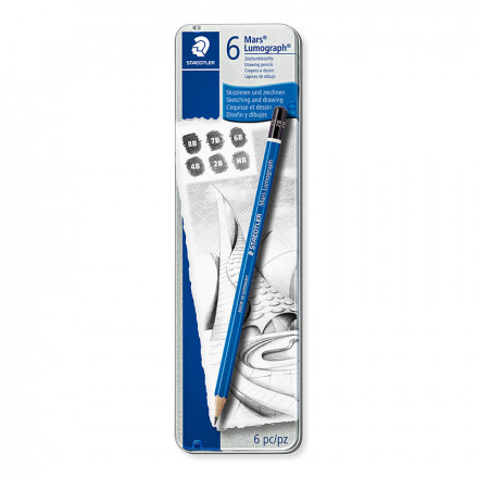 STAEDTLER Mars Lumograph Pencil 6 Set