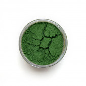 Chromium Oxide pigment in a 15ml jar.