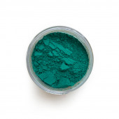 Viridian Green pigment in a 15ml jar.